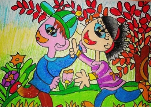 过年啦儿童画画作品