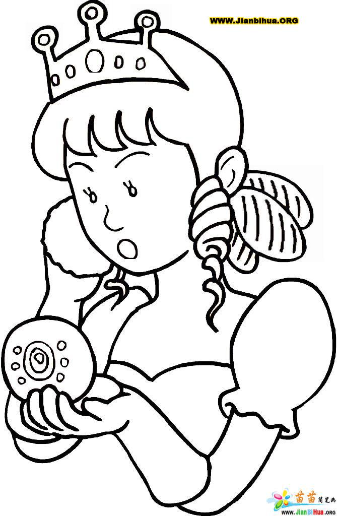 人物简笔画-小公主简笔画_+人物简笔画-小公主