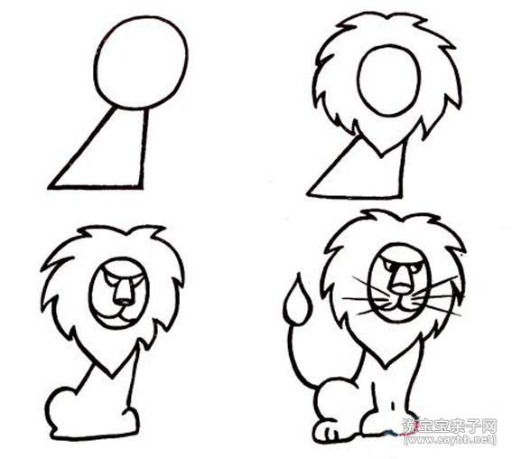 小动物的简笔画-狮子王简笔画_小动物的简笔画