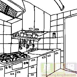 厨房场景简笔画图片大全内容图片展示