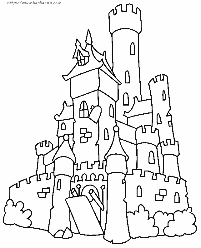 童话城堡简笔画简笔画_童话城堡简笔画图片欣赏_童话城堡简笔画