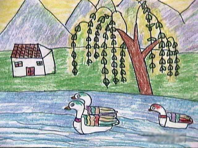 儿童电脑绘画:美丽的春天数字油画