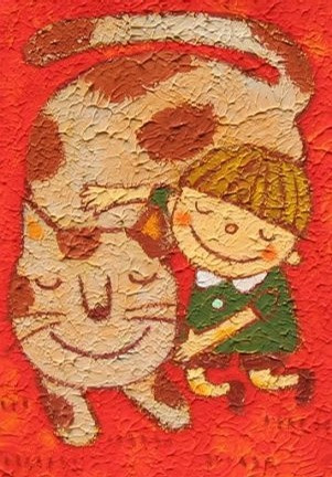 儿童画画 蜡笔画 我家可爱的小猫咪儿童画画