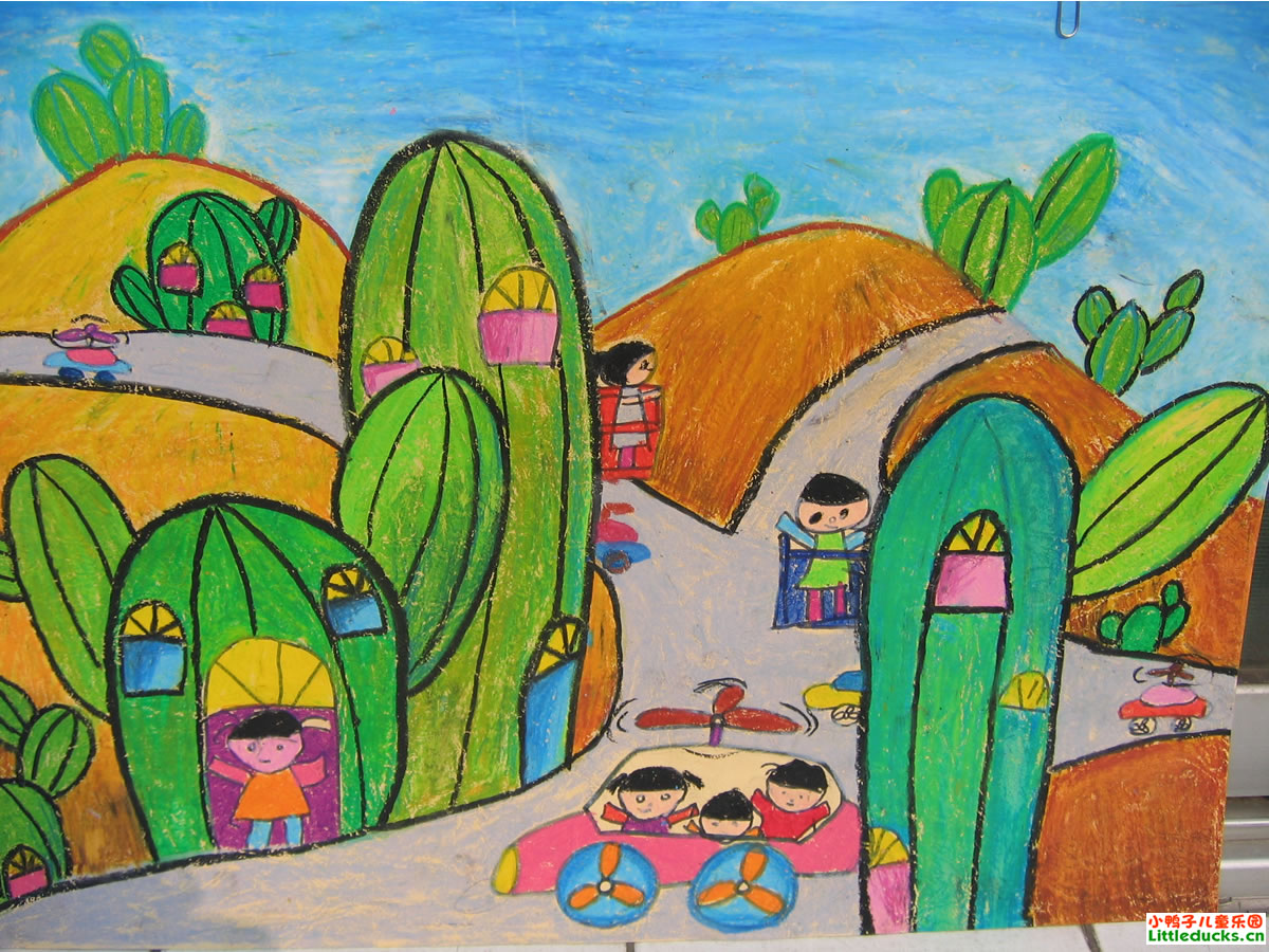 儿童画画 蜡笔画 可爱的仙人掌儿童画画_皮皮网 儿童画画 蜡笔画 可爱的仙人掌儿童画画