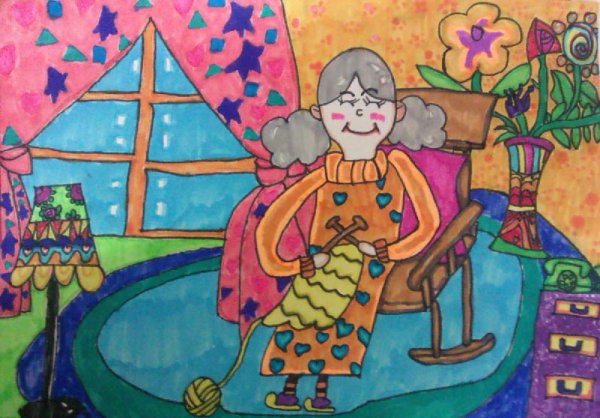 妈妈给我<em>织毛衣简笔画</em>_妈妈给我织毛衣图片欣